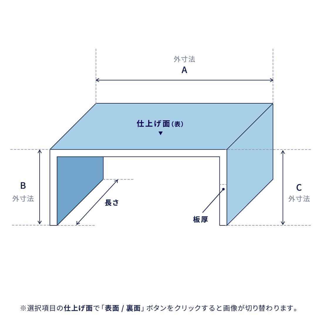 チャンネル曲げ(90°)