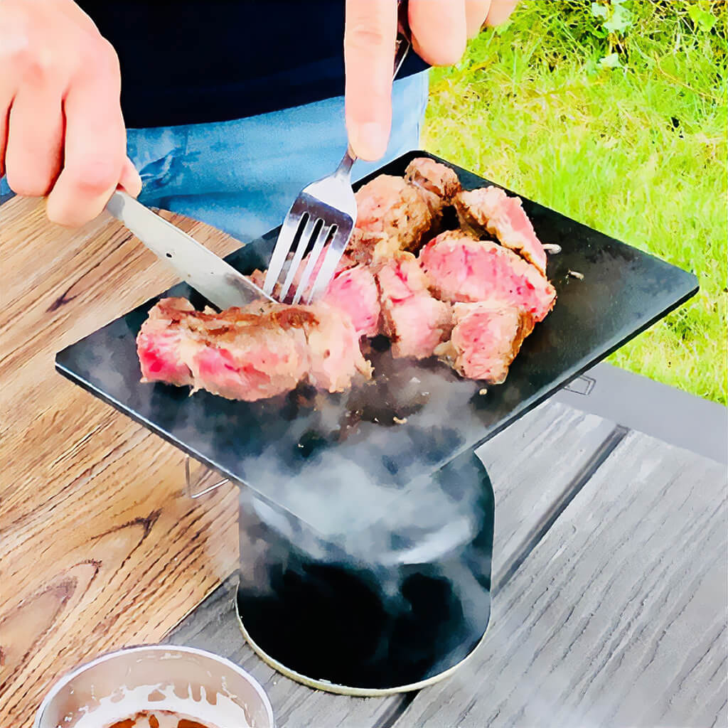 【小鉄】BBQ鉄板　ソロキャンプ　４.５ｍｍ　A5サイズ（送料無料）